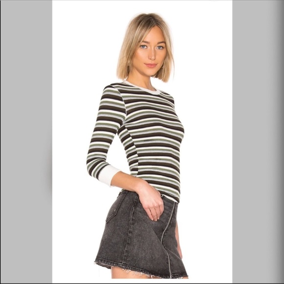 NEW Free People Good on You Army 3/4 Sleeve Tee - Picture 3 of 8